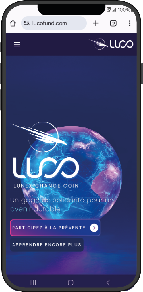 LUCO : un token basé sur Ethereum - Image de la version responsive su site internet