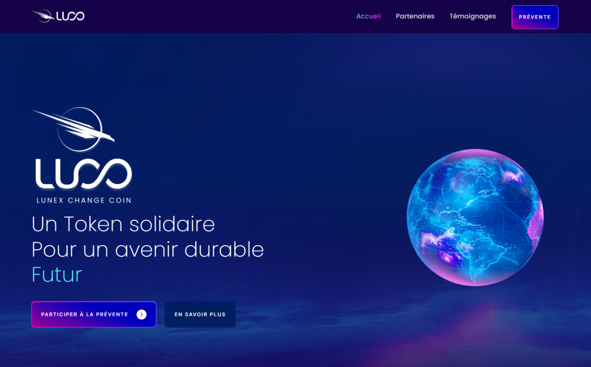 Image présentant le site web réalisé pour notre client LUCO